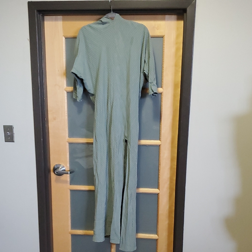 Chic Olive Ribbed Jumpsuit